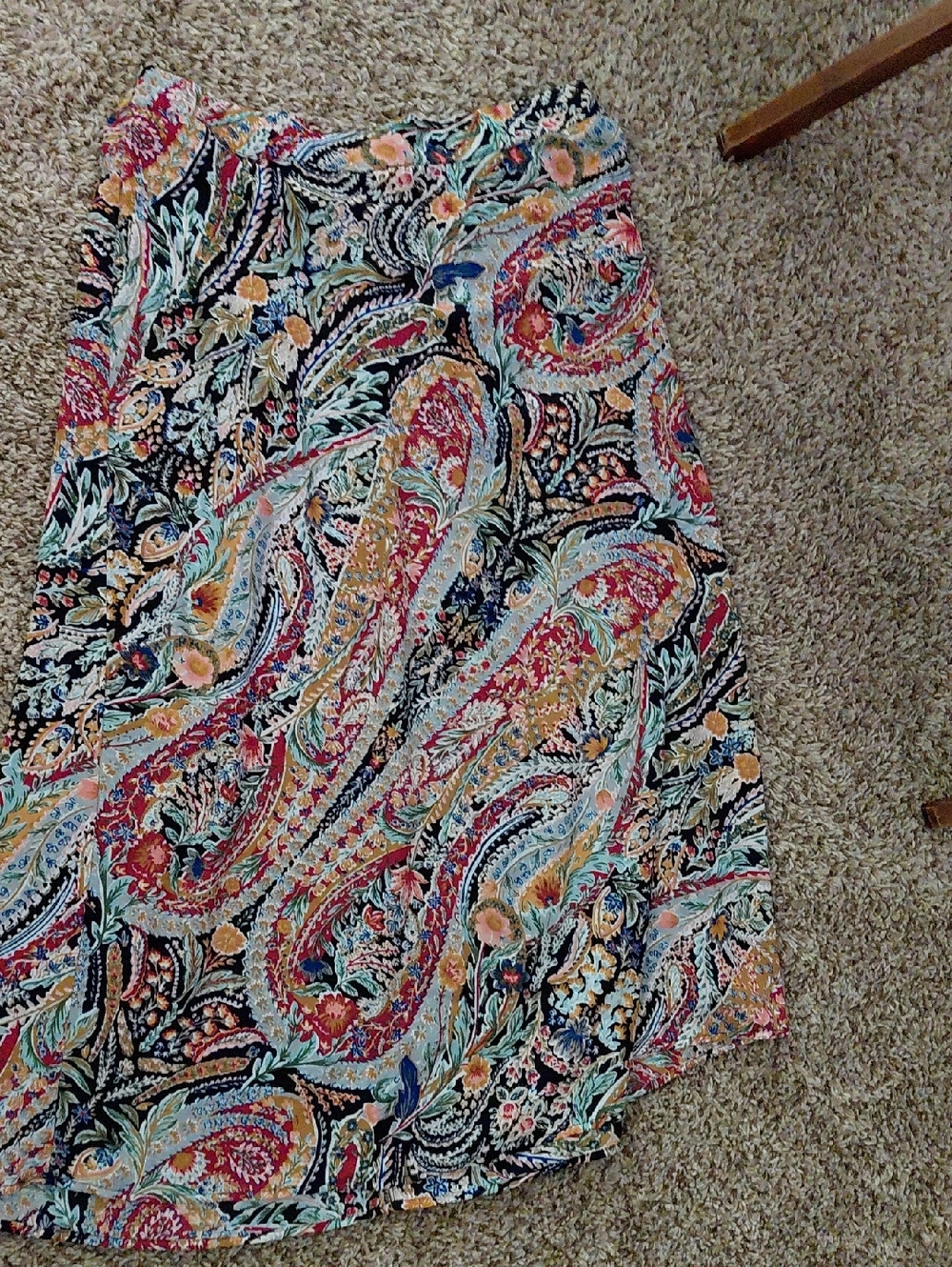 Vince Camuto Multicolor Paisley Midi Skirt
